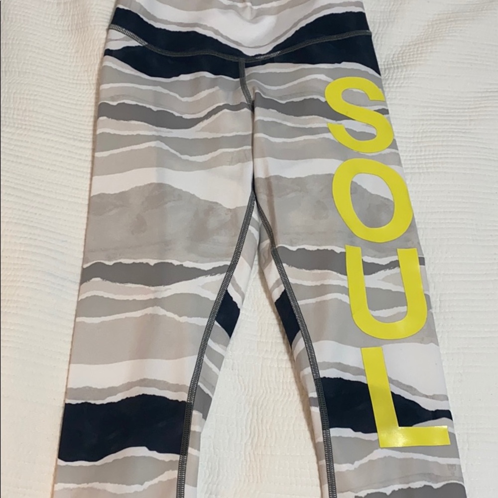 lululemon athletica Gray and Yellow Leggings